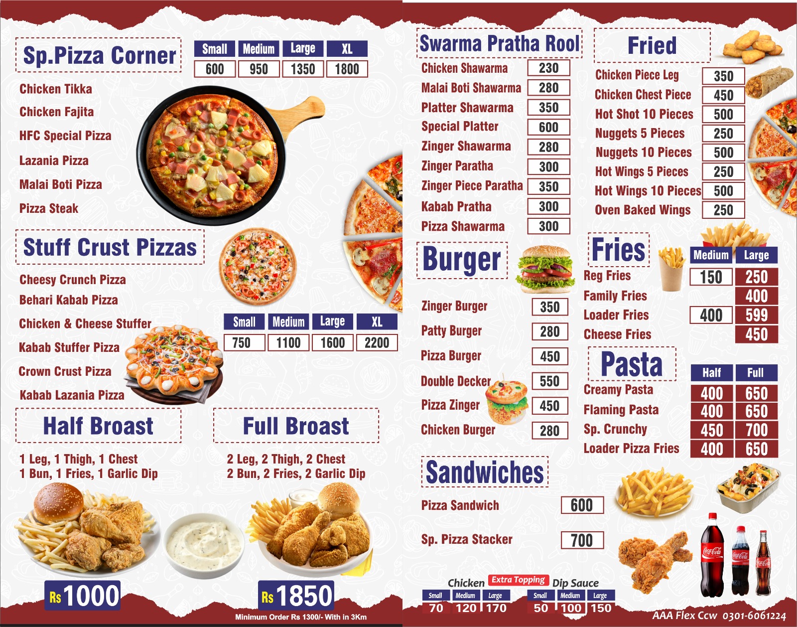 PIZZA and Burger Sandwiches